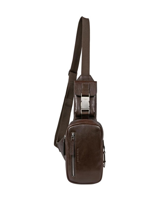 Hidesign ANDOVER 01 Genuine Leather Men's Brown Crossbody Bag - Image 1